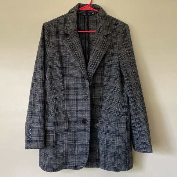 Doe & Rae Oversized Plaid Blazer - Picture 1 of 8